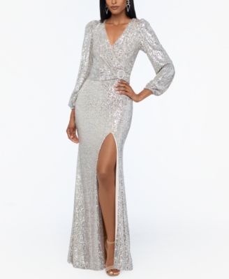 XSCAPE Sequined V-Neck Gown ☀ Reviews ...
